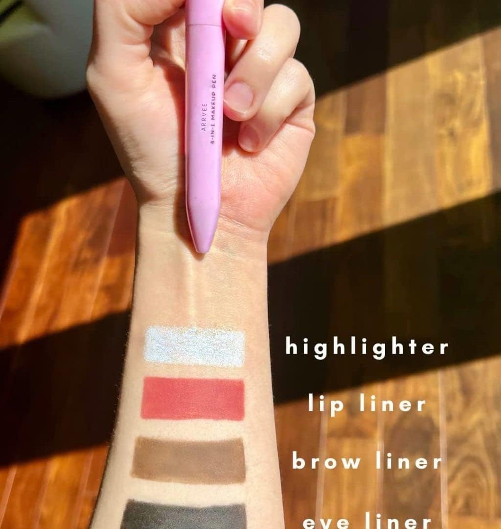 🔥 4-in-1 Refillable Makeup Pen | Eyeliner, Brow Liner, Lip Liner & Highlighter | Waterproof, Long-Lasting, Travel-Friendly, Cruelty-Free Beauty