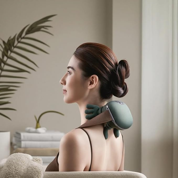 Electric Shoulder & Neck Massager – Deep Tissue Kneading + Heat Therapy for Pain Relief