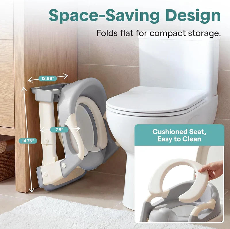 2-in-1 Toddler Potty Training Seat for babies with Step Stool Ladder