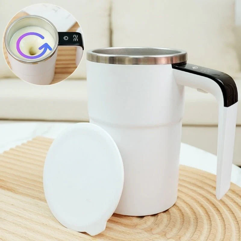 Electric Coffee Mug USB Rechargeable Automatic Magnetic Cup | امزج مشروبك بضغطة زر