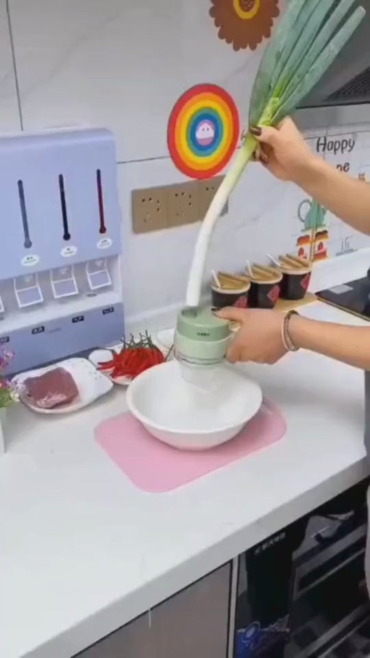 🔥 Wireless Electric Food Chopper – Handheld Vegetable & Meat Cutter with USB Rechargeable Power